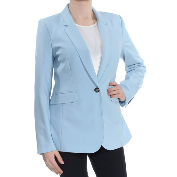 DKNY $139 Womens New 1103 Light Blue Wear To Work Suit Jacket 10 B B