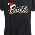 thumbnail image 3 of Barbie - Barbie Logo Santa Hat - Women's Short Sleeve Graphic T-Shirt, 3 of 5