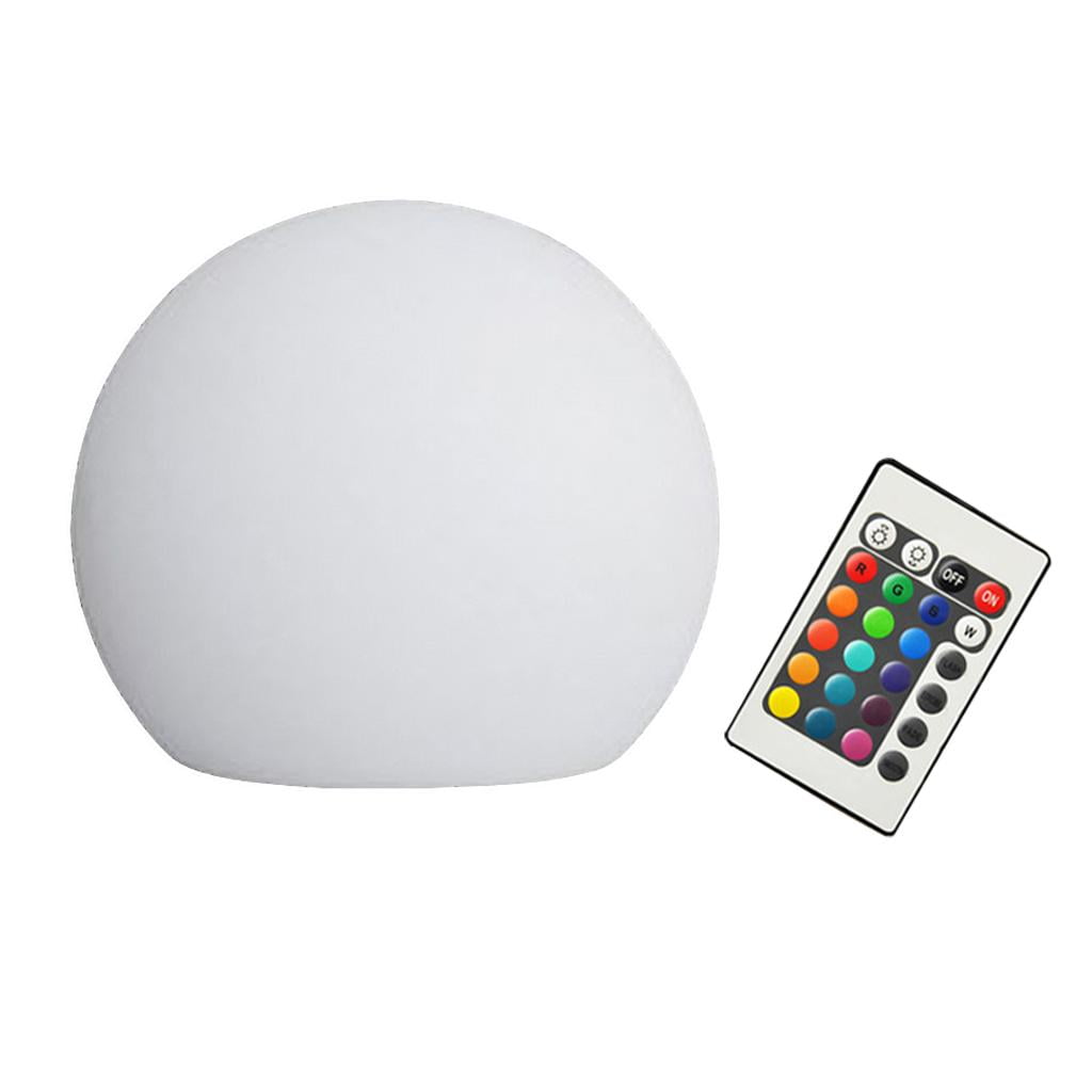Mr.Go 20cm Boule Lumineuse Sphère LED Lumière d’Ambiance avec Télécommande, Veilleuse LED Lampe