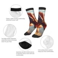 thumbnail image 3 of Kdxio Ferocious Dragon Fury Print Children's Socks for Daily Wear and Sports Use Colorblock Mid-Calf Design Breathable Material, 3 of 5