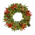 thumbnail image 7 of Christmas Garlands / Wreaths With Lights for Front Door, Material , Durability, Festive Holiday Decoration for Home, Wall, Indoor & Outdoor Use, Create Warm and Welcoming Environment, 1PC, 7 of 7