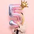 thumbnail image 3 of Crown Number Foil Balloons Number Ballon Happy Birthday Party Decoration 32 Inch, 3 of 9