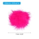 thumbnail image 2 of Pompones de peluche suave y esponjoso Uxcell para sombreros con botón a presión, paquete de 6 en color rojo rosa, 2 of 7