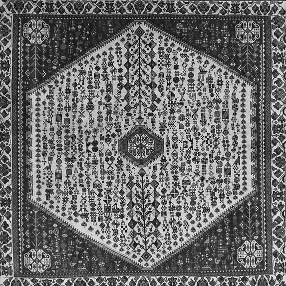 Ahgly Company Indoor Square Persian Gray Traditional Area Rugs, 8' Square