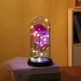 thumbnail image 4 of Valentines Day Rose Glass Flowers Gifts for Her, Galaxy Light Up Rose in A Glass Dome, Valentines Day Gifts for Mom Wife, Valentine Birthday Gifts for Women,Purple Butterfly Home Decor, 4 of 7