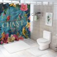 thumbnail image 7 of Orinice Tropical Paradise Exotic Flowers Birds Bath Shower Curtains with Thicken Hooks Heavy Duty Waterproof Polyester Fabric Durable Machine Washable Home Decoration for Bathroom Hotel  60x72, 7 of 7