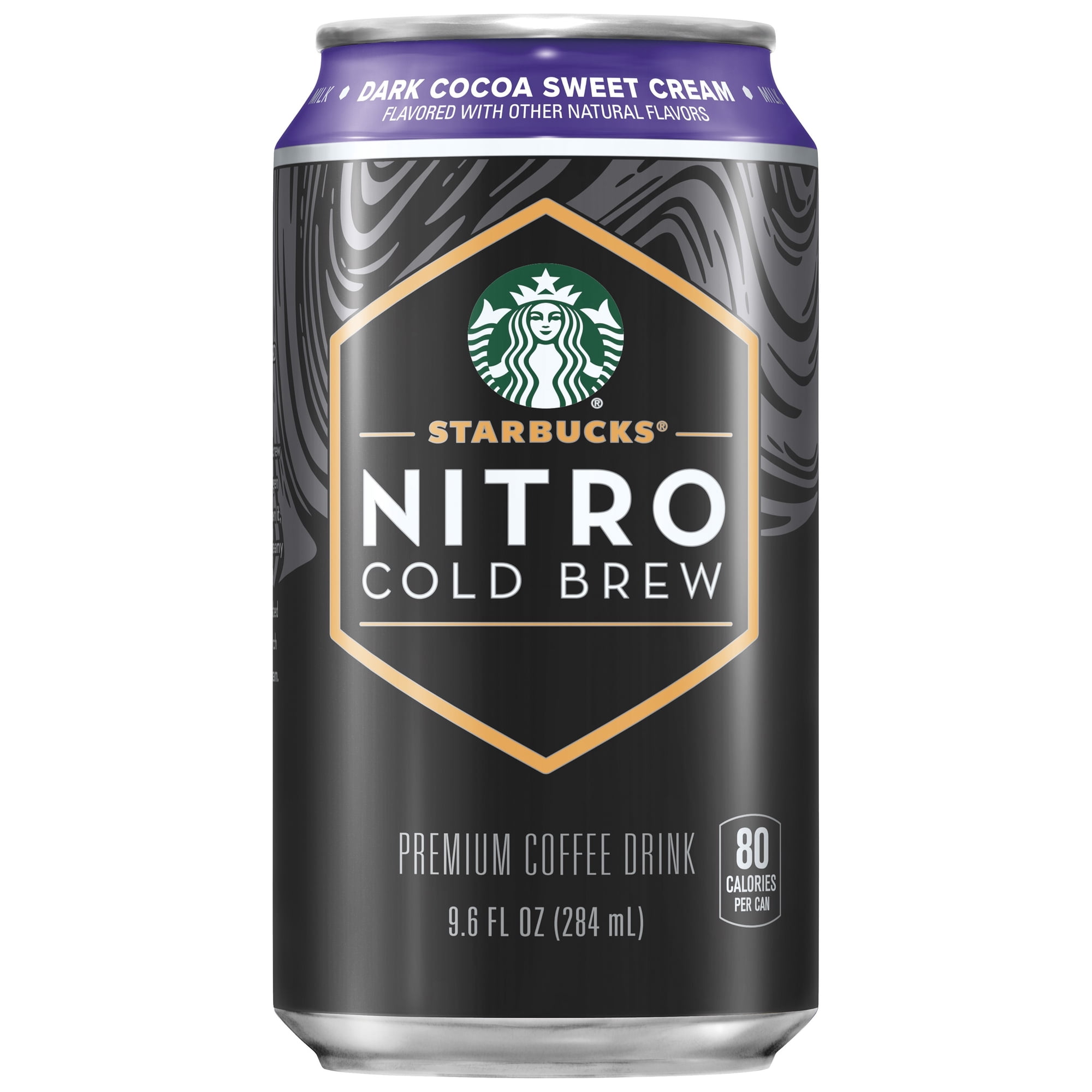 Starbucks Nitro Cold Brew Dark Cocoa Sweet Cream Premium Iced Coffee Drink, 9.6 fl oz, 8 Pack Cans