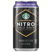 Starbucks Nitro Cold Brew Dark Cocoa Sweet Cream Premium Iced Coffee Drink 9.6 fl oz Can