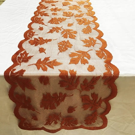 

TANGNADE Maple Leaf Lace Table Runner Perfect for Fall Dinner Parties Restaurant Decor