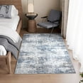 thumbnail image 6 of BERTHMEER 3'x5' Area Rugs Entryway Bedroom Rug,Machine Washable Abstract Distressed Non-Slip Rug for Living Room,Blue&Gray, 6 of 7