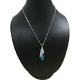 thumbnail image 3 of Crunchy Fashion Stylish Bollywood Indian Jewelry Blue Eterno Crystal Pendant Set for Women, 3 of 4