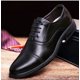 thumbnail image 1 of Zapatos de cuero de tres articulaciones con cordones Zapatos de cuero de tres puntas de moda Zapatos casuales de negocios transpirables para hombres, 1 of 1