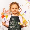 thumbnail image 2 of Math Equations Glowing Formulas Black Pattern Kids Aprons for Girls and Boys,Adjustable Neck Strap Toddler Aprons for Kids Cooking Baking, 2 of 6