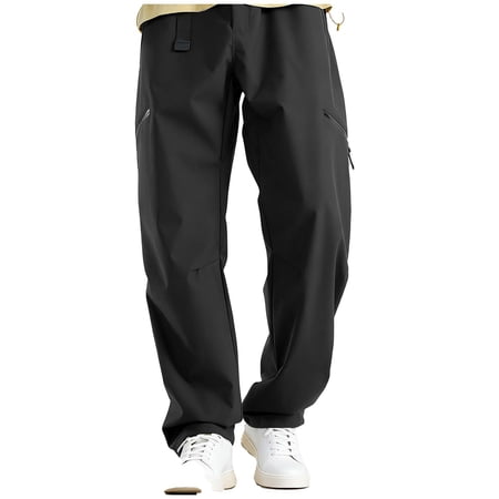 Brglopf Snow Pants Womens Ski Hiking Pants Waterproof Windproof Outdoor Travel Snowboard Cargo Pants with Multi-Pockets Black L