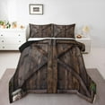 thumbnail image 2 of Manfei Old Wooden Board Bedding Comforter Set,Country Farmhouse Lodge Twin Comforter Sets,Western Farm Bedding Set For Adult,Microfiber Bedroom Decor Reversible,2-Piece, 2 of 8