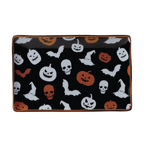 Oneida Vintro Halloween Porcelain  9.75" x 6.25" Shallow Serving Tray