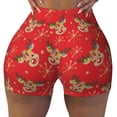 thumbnail image 2 of Sikiie Christmas With Cute Deer Workout Shorts Women Scrunch Butt Gym Shorts Seamless High Waist Tummy Control Yoga Biker Athletic Shorts-XX-Large, 2 of 8