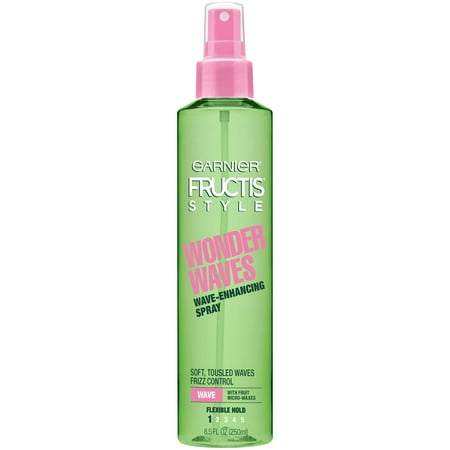 (2 Pack) Garnier Fructis Style Wonder Waves Wave-Enhancing Spray 8.5 FL (Best Natural Hair Products For 360 Waves)