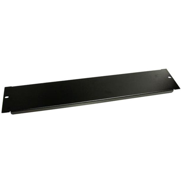 Blanking Panel, 2U, 19in, Steel, Black, Blank Rack Panel