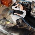 thumbnail image 4 of Castle Fairy Boys Girls Big Bass Fish Animal Bear Twin Bedding Sets 7-Piece,Fishing And Hunting Bedding Comforter Set Microfiber,Jungle Wildlife Breathable Sheet Sets,Luxury Bedroom Decor,Reversible, 4 of 8