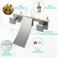 thumbnail image 5 of Wowow Double Handle Wall Mounted Bathroom Faucet Low Arc Waterfall Faucet Rough in Valve Included，for Bathroom Sink, 5 of 7