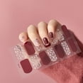 thumbnail image 5 of Gel Nail Stickers Full Nail Wraps Semi Cured Gel Nail Polish Strips Glitter HO T H9W7, 5 of 9