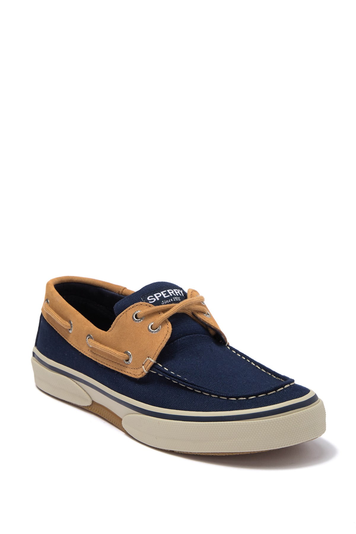 Halyard 2-Eye Canvas Navy Tan Oxfords 