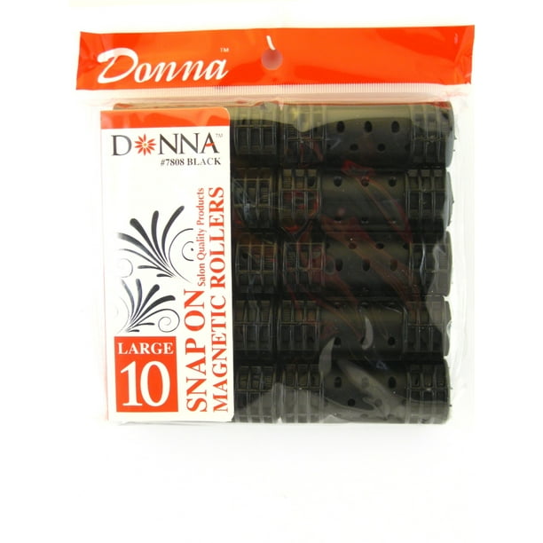Donna Salon Quality Snap on Hair Rollers (Large 7/8")