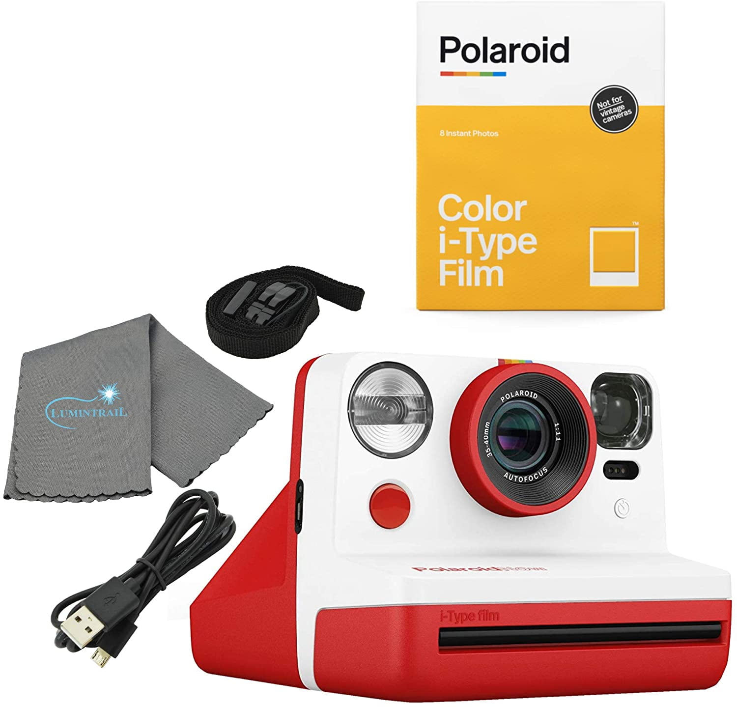 Polaroid Now IType Instant Film Camera Red Bundle with a Color i