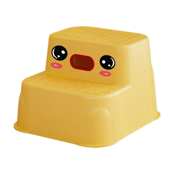 TISHITA Cartoon Step Stool Double up Children Step Stool Stable Helpful Non Slip Bebe Chair Ladder for Entryway Play Piano Countertop Yellow