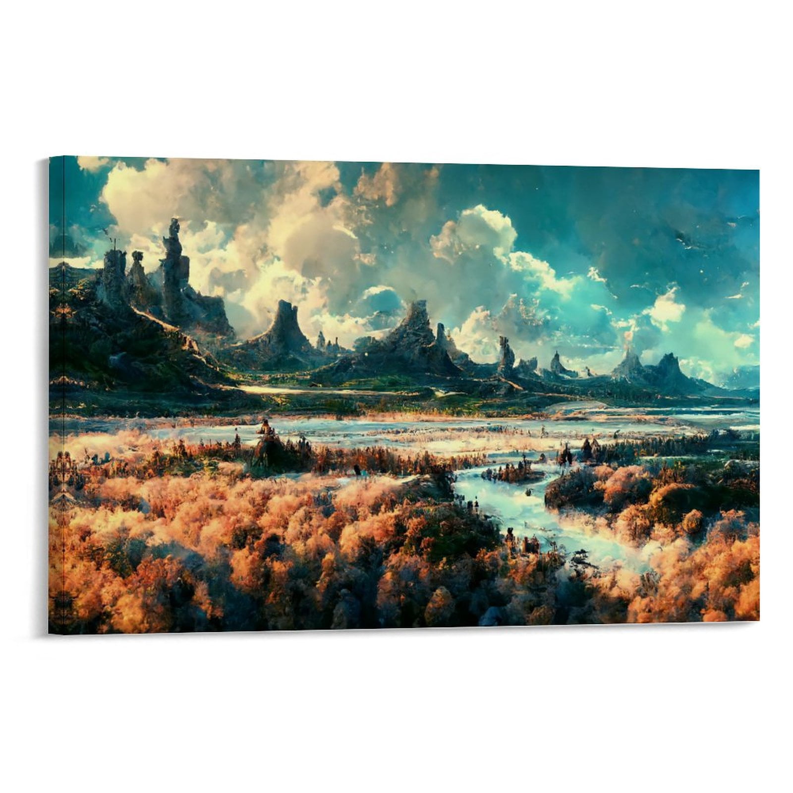 Oil Painting of Beautiful Natural Scene Canvas Wall Art Decor