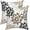 Brown Grey, variant on Brown Black Grey Dahlia Pillow Covers 18x18 Inch Coffee Gray Colored Geometric Flower Throw Pillows Cover 2 Pcs Summer Floral Outdoor Pillow Case Decorative Cushion Cover for Home Couch Bed Sofa Decor