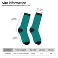 thumbnail image 2 of Fuzoiu Teal Print Athletic Crew Socks for Men & Women,Casual Crew Socks,Above Ankle Crew Socks for Business, Casual, 2 of 6