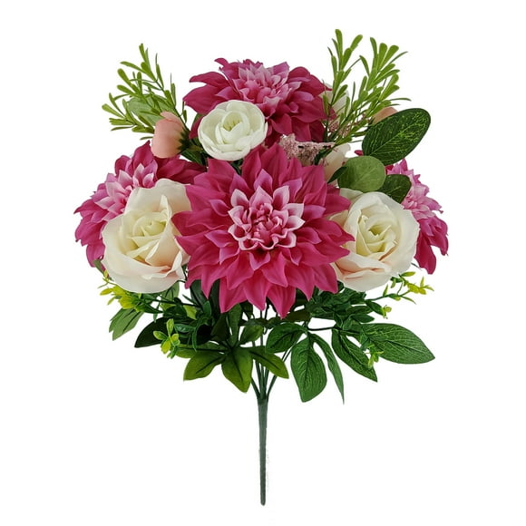 Mainstays 21'' Indoor Fuchsia Dahlia Bouquet