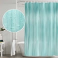 thumbnail image 4 of Turquoise Shower Curtain Set - 48" x 72" Washable Bathtub Curtain with 12 Hooks, Modern Abstract Art Ombre Striped Waterproof Fabric Stall Shower Curtains for Bathroom/Bathtub Décor, 4 of 6