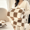 thumbnail image 4 of ROSEKIND Colorful Checkered Flannel Blanket, Super Soft Aesthetic Checkerboard Throw, Thick Fuzzy Fleece Nap Blanket for Single Bed, Gifts for Men, Women and Pets, 50"x60", Warm Mocha, 4 of 8