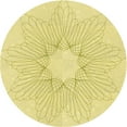 thumbnail image 1 of Ahgly Company Machine Washable Indoor Round Transitional Sun Yellow Area Rugs, 8' Round, 1 of 7