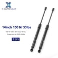thumbnail image 6 of 2Pcs 14 Inch 33 Lbs/ 150N Black Lift Supports Struts Shocks Gas Spring Universal for RV Car Truck Boat, 6 of 7