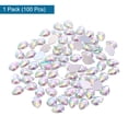thumbnail image 3 of Uxcell 100Pcs Flat Back Acrylic Teardrop Gems 10x14mm Rhinestones Multicolor, 3 of 4