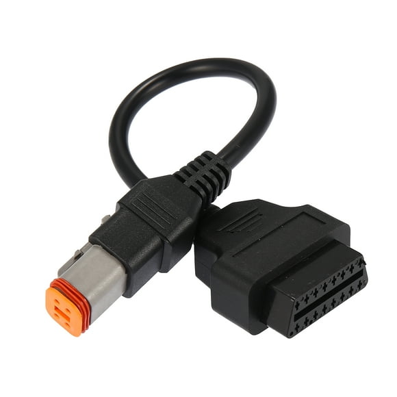 Unique Bargains 4Pin to OBD2 Diagnostic Scanner Adapter Cable for Harley Davidson Motorbike OBDII 16Pin to 4Pin