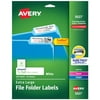 Avery TrueBlock Extra Large File Folder Labels, 15/16" x 3-7/16", 450 Printable Labels, White (5027)