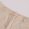 thumbnail image 6 of Mingw Mens Shorts Men's Summer Beach Shorts Linen Rolled Cuff Shorts Button Fly Trousers Lightweight Pants, 6 of 6