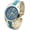 Turquoise, variant on Collections Womens Analog Quartz 36mm Case Colored Stripe Bangle Watch