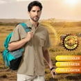 thumbnail image 5 of liyiyiyia Men's Button Short Sleeve Shirts for Fishing Hiking Outdoor Workwear Outdoor Quick Dry Sun Protection Button Work Shirt Casual Tops, 5 of 7