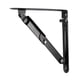 thumbnail image 1 of Soporte Plegable Uxcell de 6 pulgadas para Estantes, Mesa, Escritorio, Montado en Pared, Soporte de Acero al Carbono Negro, Paquete de 3, 1 of 4