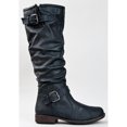 thumbnail image 2 of Bamboo Women MONTAGE02N boots, Black PU, 6, 2 of 4