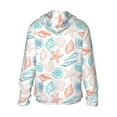 thumbnail image 3 of Uemuo Colorful Seashells1 Pattern Women's Full Zip UPF 50+ Sun Protection Hoodie Jacket Long Sleeve Sun Shirt Hiking Outdoor Performance with Pockets-, 3 of 9