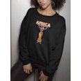 thumbnail image 3 of Woman Holding Africa Sketch Sweatshirt Women -Image by Shutterstock, Female XX-Large, 3 of 4