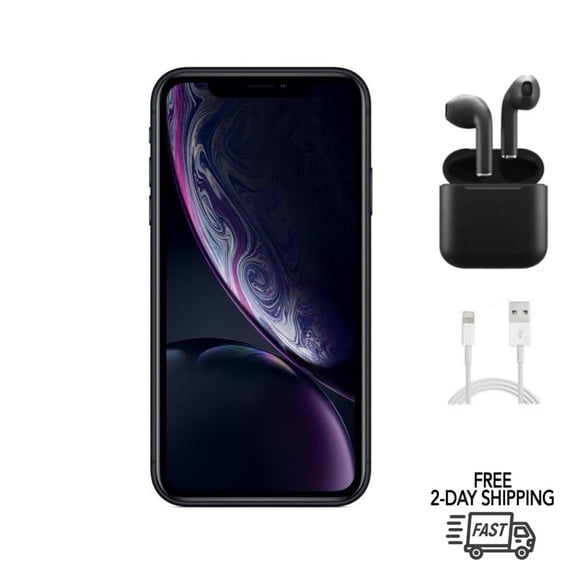 Pre-Owned Unlocked Apple iPhone XR (A1984) 64GB with 2942 mAh Battery and 3 GB RAM Wireless Charging, Water-Resistant, Black