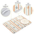 thumbnail image 3 of Yayeee Dish Drying Mat for Kitchen Counter 16"x18" Microfiber Absorbent Pad, Beige Nautical Pattern, 3 of 7